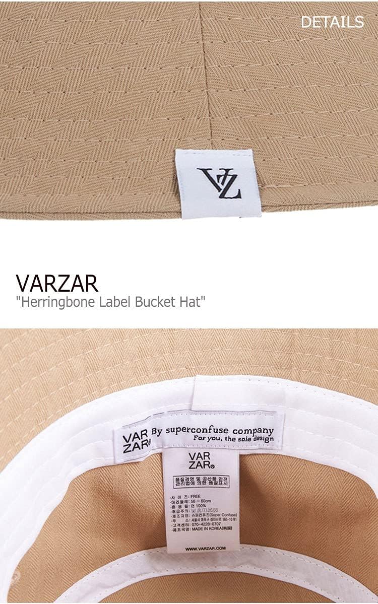 バザール バケットハット VARZAR HERRINGBONE LABEL BUCKET HAT ヘリンボーン ラベル バケット ハット varzar596/7/8 varzar672/3/4 ACC [並行輸入品]